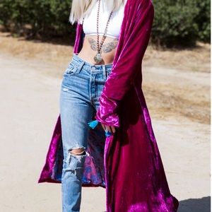 Dahlia velvet duster